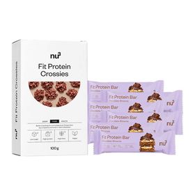 nu3 Set 6 x nu3 Fit Protein Bar, Chocolate Brownie + nu3 Fit Protein Crossies